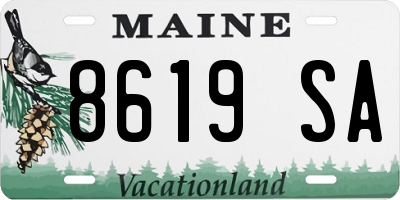 ME license plate 8619SA