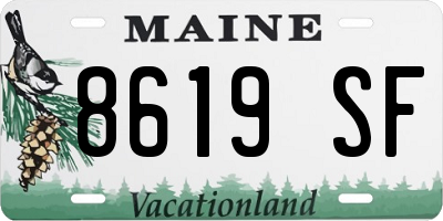 ME license plate 8619SF
