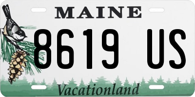 ME license plate 8619US