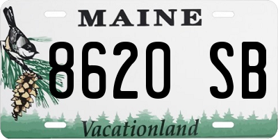 ME license plate 8620SB
