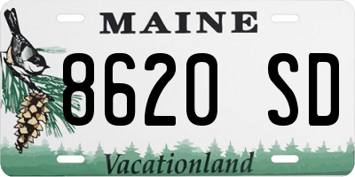 ME license plate 8620SD
