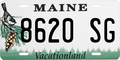 ME license plate 8620SG