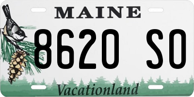 ME license plate 8620SO