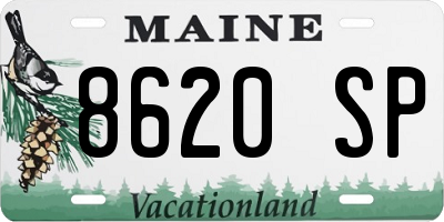 ME license plate 8620SP