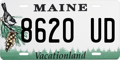 ME license plate 8620UD