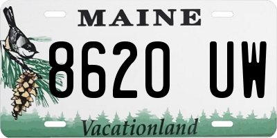 ME license plate 8620UW