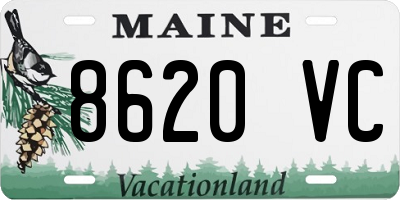 ME license plate 8620VC