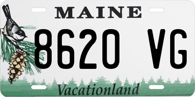 ME license plate 8620VG