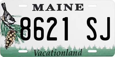 ME license plate 8621SJ