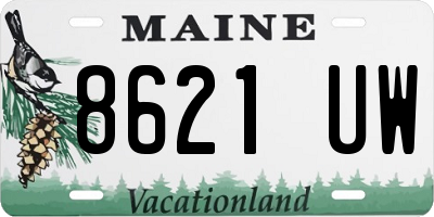 ME license plate 8621UW