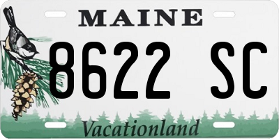 ME license plate 8622SC