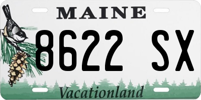 ME license plate 8622SX