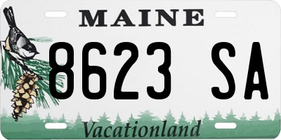 ME license plate 8623SA