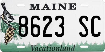ME license plate 8623SC