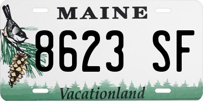 ME license plate 8623SF