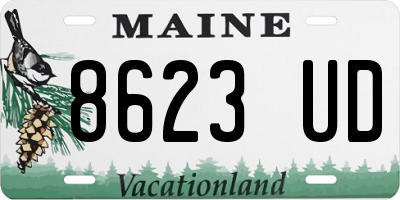 ME license plate 8623UD