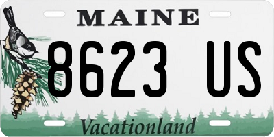 ME license plate 8623US