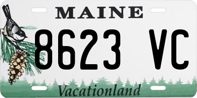 ME license plate 8623VC