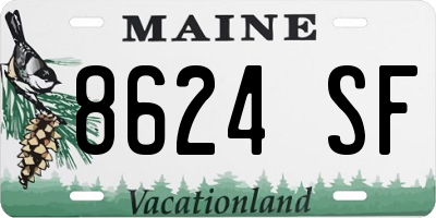 ME license plate 8624SF