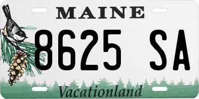 ME license plate 8625SA