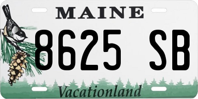 ME license plate 8625SB