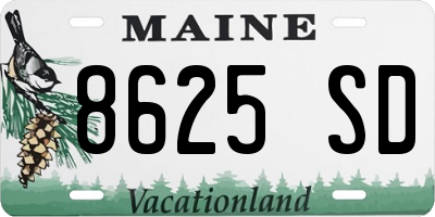ME license plate 8625SD