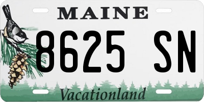 ME license plate 8625SN