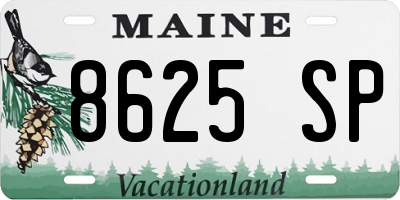 ME license plate 8625SP