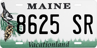 ME license plate 8625SR