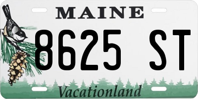ME license plate 8625ST