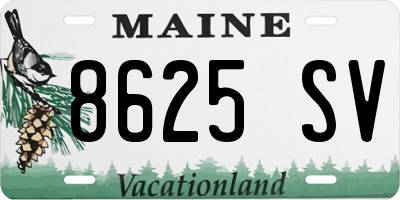 ME license plate 8625SV