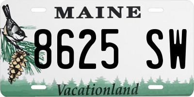 ME license plate 8625SW