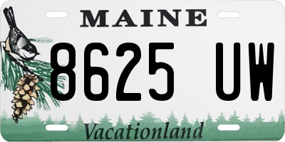 ME license plate 8625UW