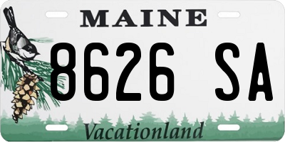 ME license plate 8626SA