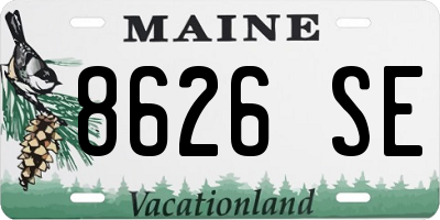 ME license plate 8626SE