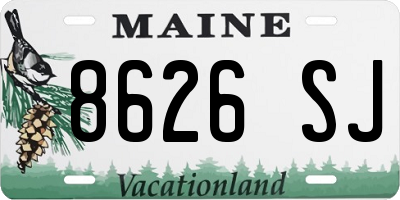 ME license plate 8626SJ