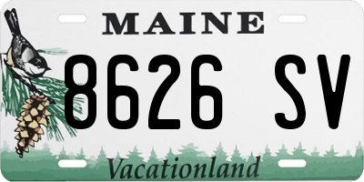 ME license plate 8626SV