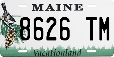 ME license plate 8626TM