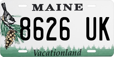 ME license plate 8626UK