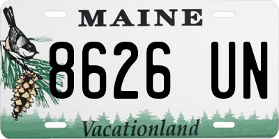 ME license plate 8626UN