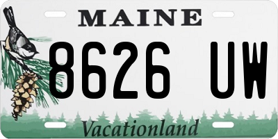 ME license plate 8626UW