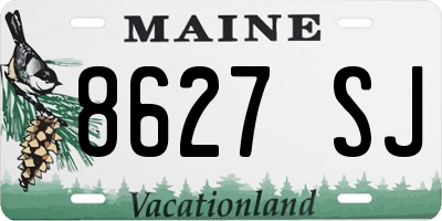 ME license plate 8627SJ