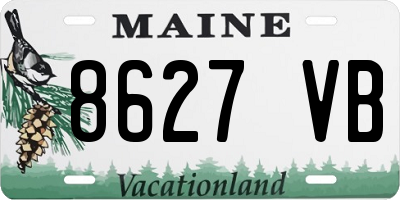 ME license plate 8627VB