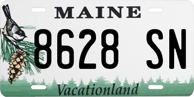 ME license plate 8628SN