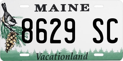 ME license plate 8629SC
