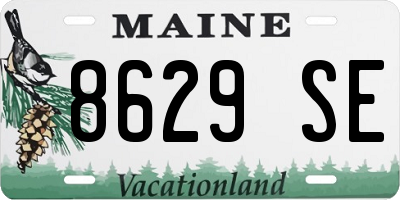 ME license plate 8629SE