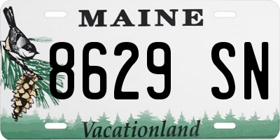 ME license plate 8629SN