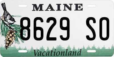 ME license plate 8629SO