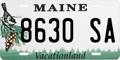 ME license plate 8630SA