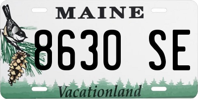 ME license plate 8630SE
